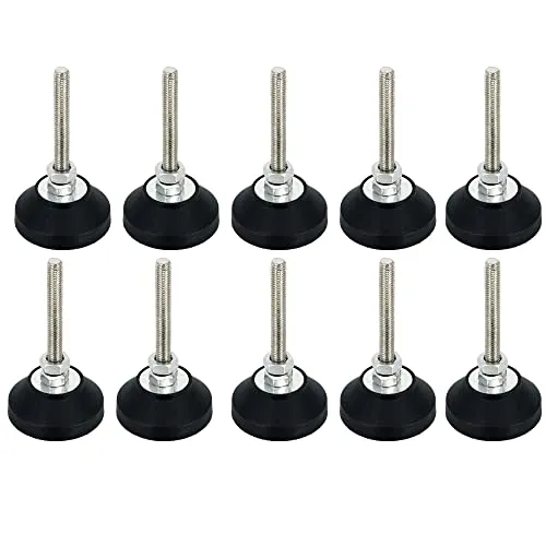 SCHMIDT systemprofile 10x Stellfuß M8 - Höhenverstellbar und Stabil - Möbelfüße für Aluminiumprofile, ideal für empfindliche Böden. Mit kontinuierlicher Höhenverstellung und einer Belastbarkeit von 30 kg pro Fuß.