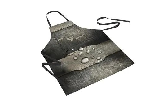DecoHomeTextil Grillschürze BBQ Beef mit Fleckschutz - Hochwertige Grillschürze mit abwischbarer Fleckschutzbeschichtung. Ideal für jedes BBQ, mit praktischer Tasche für Grillutensilien. Pflegeleicht und bei 30°C waschbar!