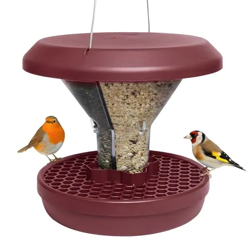 Vogel-Futtersilo Davos Burgundy von Smart Birds von SWISSINNO
