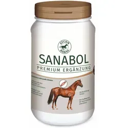 ATCOM SANABOL 1 kg Dose - Hochwertiges Pferdefutter - Pferdefutter zur Unterstützung des Muskelaufbaus und Stoffwechsels, mit Aminosäuren, Vitamin E und B-Vitaminen für mehr Rittigkeit und Leistungsbereitschaft.