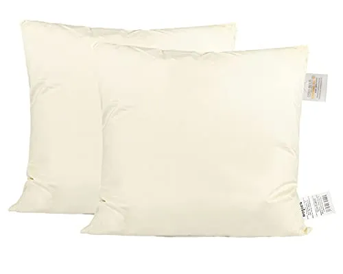 beties „Publiksoft“ Daunenkissen 2er Pack ca. 40x40 cm Kopfkissen Sofakissen (echte Daunen) waschbar, traditionell gefertigt kein Lebendrupf