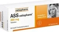 ASS-ratiopharm® 300 mg Tabletten – effektiv bei verschiedenen Schmerzarten wie Kopfschmerzen sowie Erkältungsschmerzen und Fieber
