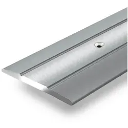 Übergangsprofil Abdeckleiste Firm C-Form Bodenleiste aus Aluminium 3,6x134 cm Vorgebohrt Silber