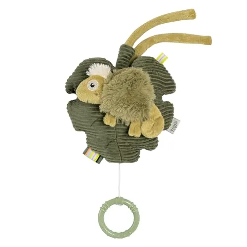 Fehn Spieluhr Chamäleon – Kuscheltier & Einschlafhilfe: Aufzieh-Spieluhr mit sanfter Melodie 