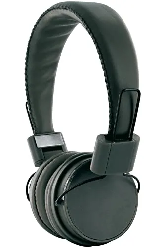 SCHWAIGER GmbH -KH510S 513- Bügelkopfhörer mit abnehmbarem Klinkenkabel/On-Ear-Kopfhörer mit AUX/ 3,5 mm Klinkenanschluss/integriertes Kabelmikrofon/schwarz 155 cm x 220 cm