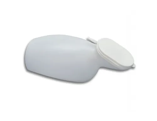 Urinflasche für Frauen, milchig, graduiert, Fassungsvermörgen: 1ltr. Urin-Ente