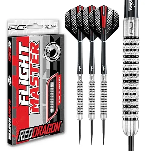 RED DRAGON Fury 2: 23g Flightmaster Tungsten Darts Set mit Flights und Schäfte