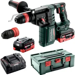 Metabo KH 18 LTX BL 28 Q Akku-Hammer 2 x 5,5 Ah LiHD - Bohrmaschinen - Leistungsstarker Akku-Hammer mit 2 x 5,5 Ah LiHD Akkus für maximale Flexibilität und lange Laufzeiten auf der Baustelle.