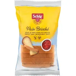 Schär Pain Brioché - 370g - Glutenfreies, süßes und luftiges Brot, ideal für ein sorgenfreies Frühstück. Perfekt mit Marmelade oder Schokocreme, ohne Konservierungsstoffe.