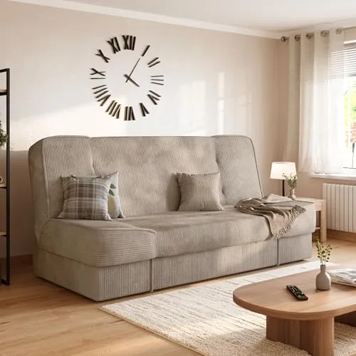 BROMARKT Schlafsofa TOLIA Beige mit Bettkasten von BroMARKT