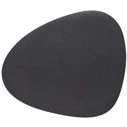 LINDDNA Tischset Serene L Curve aus Leder in Grau Anthrazit (Large) - Elegantes Tischset aus hochwertigem Leder, ideal für stilvolle Tischdekorationen und schützt Ihre Oberflächen effektiv.