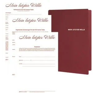 RNK A4 Testament Mappe inkl. Schreibbogen und Vollmachten von RNK