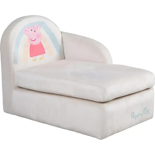 roba Canapé Bébé en Velours Peppa Pig - Sofas fürs Kinderzimmer - Bequemes Kindersofa im Peppa Pig Design mit seitlicher Armlehne für sicheren Sitzkomfort, ideal zum Entspannen und Spielen.