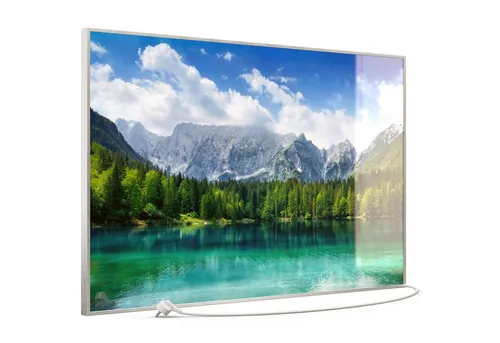 STEINFELD Heizsysteme Infrarotheizung, Glas Bild 350W-1200W, Inklusive Thermostat, 057 türkisfarbener See