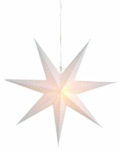 Star Trading Papierstern 'Dot', weiß, Ø 70cm - Weihnachtsbeleuchtung, stilvoller Papierstern in elegantem Weiß, ideal für festliche Dekoration und stimmungsvolle Beleuchtung in Ihrem Zuhause.