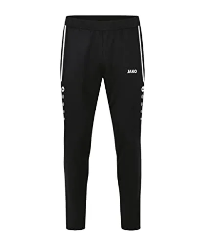JAKO Herren Trainingshose Allround, Schwarz, L EU - Trainingsbekleidung mit praktischen Seitentaschen und Reißverschluss am Beinabschluss, ideal für Sport und Freizeitaktivitäten.
