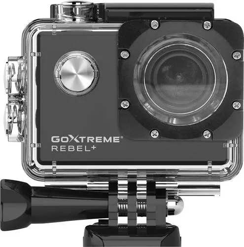 GoXtreme Rebel + Action-Cam - Robuste Action-Cam mit 1080p Videoauflösung und 140° Weitwinkelobjektiv, ideal für Abenteuer und Wassersport mit wasserdichtem Gehäuse bis 30 m.