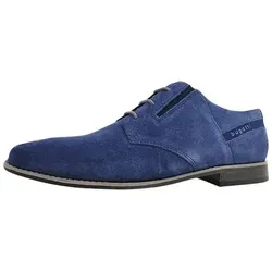 Bugatti Business Schuh Blau in Gr. 45 – Stilvoll und Komfortabel - Eleganter Business Schuh in edlem dunkelblau, ideal für den professionellen Einsatz. Mit hochwertigem Leder und breiter Passform für optimalen Tragekomfort.