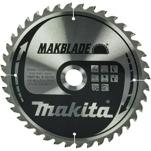 Makita Kreissägeblatt B-32770, Makblade, 260 x 30mm, 40 Zähne für präzise Holzschnitte - Kreissägeblätter für exakte und saubere Schnitte in Holz. Mit 5 Grad Zahnwinkel und 2,3mm Schneidbreite, geeignet für Akku- und kabelgebundene Kapp- und Gehrungssägen.