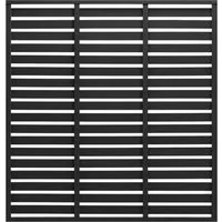 vidaXL WPC Zaunelement 180x180 cm Schwarz - Langlebiger Sichtschutz - Gartenzäune aus WPC, ideal für Abgrenzungen und Windschutz. Wetterfest und pflegeleicht, erfordert kein Ölen oder Streichen. Das Latten-Design lässt Licht und Luft durch.