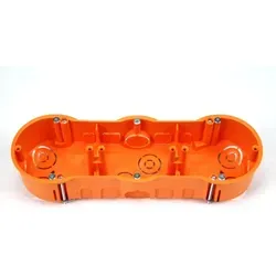 Stück Hohlwanddose 3-fach Schalterdose Abzweigdose Hohlraumdose Ø 60 x 45 mm - Orange 3