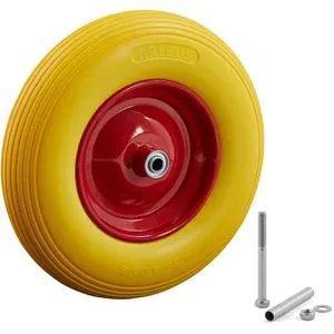 Arebos PU Vollgummi Schubkarren-Rad 390 mm von AREBOS