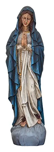 Aubaho Dekoobjekt XXL Skulptur Madonna 80cm in blau von Aubaho
