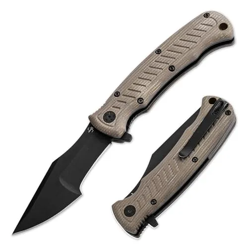 BÖKER PLUS® Micro Tracker Folder - Kompaktes Bushcraft-Messer - Taschenmesser mit 8,1 cm Edelstahlklinge, extrem robust und mit lebenslanger Garantie. Ideales Geschenk für Outdoor-Fans, perfekt für Camping, Angeln und Survival-Einsätze.