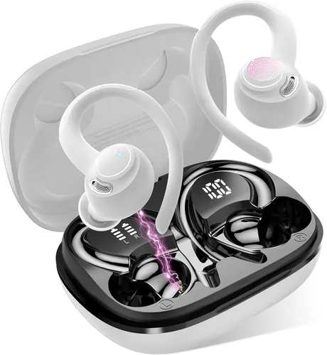 Jesebang Bluetooth Kopfhörer In Ear mit Ohrbügeln – Sport Wasserdicht Blau