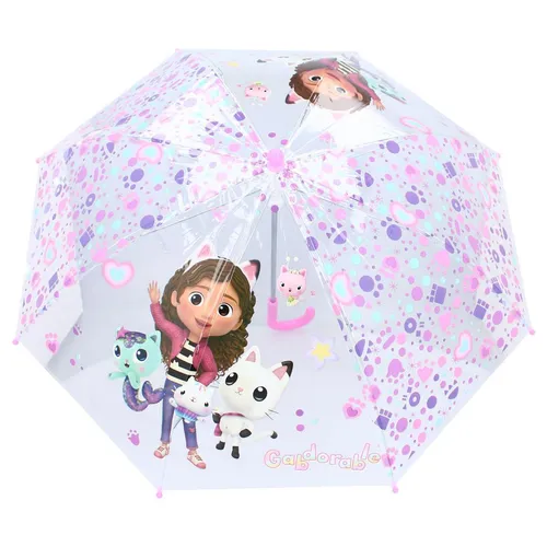 Vadobag Stockschirm rosa transparent | Gabby´s Dollhouse | Kinder Regenschirm