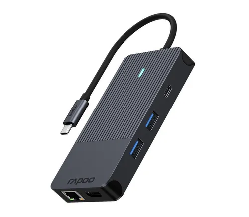 Rapoo UCM-2005 USB-C Multiport Adapter 10-in-1 - 4K HDMI, 100W Power Delivery und ultra-kompakt für mobiles Arbeiten