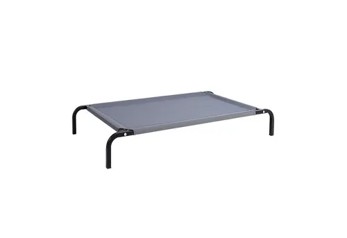 lionto Tierkissen Erhöhte Hundeliege für Haus & Garten, grau, 75 cm x 47 cm