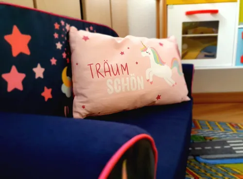 Dekohelden24 Dekokissen Kinder-Kuschel Kissen L/B/H 40 x 13 x 23 cm