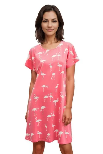 Rösch Nachthemd im Flamingo-Druck 100% Baumwolle von Rösch
