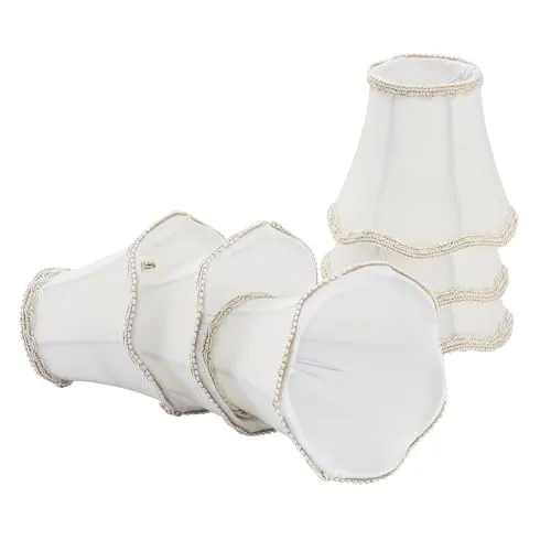 Lampenschirme Set für E14/E27 Kerzenbirnen in weiß von Fuloon