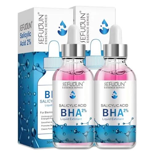 P-Beauty Anti-Unreinheiten Serum BHA 2 % Salicylsäure Peeling gegen Mitesser & Pickel - Liquid Exfoliant Anti-Mitesser, Pickel & verstopfte Poren - Gesichtspeeling für unreine Haut (2x30ml)