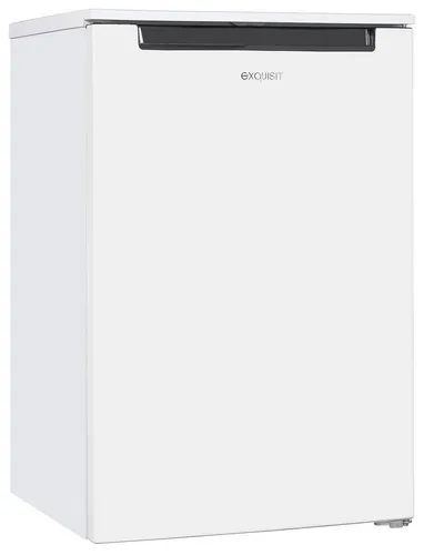 Exquisit Gefrierschrank GS81-040D weiss - Tiefkühler mit 87 L Nutzinhalt, kompakt und platzsparend – ideal für Snacks und Getränke. Energieeffizienzklasse D und niedrige Geräuschentwicklung von 40 dB(A) machen ihn zum perfekten Zweitgerät.