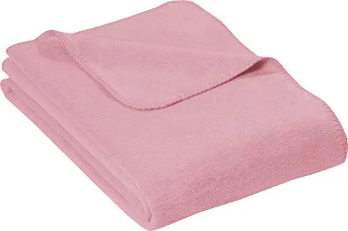 Erwin Müller Wohndecke Brescia Uni Altrosa Größe 100x150 cm - schmuseweicher Flor, mollig warm und temperaturausgleichend