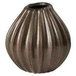 Broste Copenhagen Wide Vase S Antique Brown in braun von Broste Copenhagen