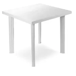 Mojawo Gartentisch Terrassentisch Outdoor Tisch Weiß 80x75x72 cm - Wetterfester Gartentisch aus robustem Kunststoff, ideal für Balkon, Terrasse oder Garten – perfekt für gesellige Runden im Freien!