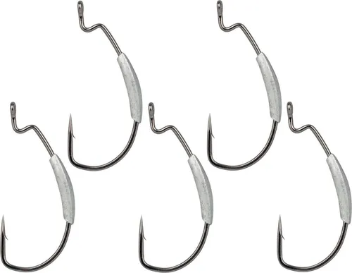 Gamakatsu Weighted Super Line EWG - 5 Offsethaken mit Gewicht, Größe/Gewicht:Gr. 3/0 / 3.5g