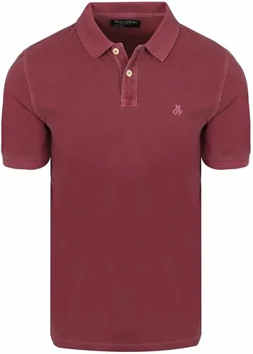 Marc O'Polo Poloshirt MOP Casual für Herren in Rot (XL) - Hochwertiges Poloshirt aus elastischem Piqué, ideal für lässige Anlässe. Pflegeleicht und bequem, mit klassischem Polokragen und stilvollem Markenlabel.