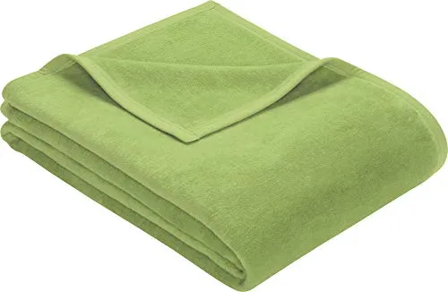 Erwin Müller Wohndecke, Wolldecke, Kuscheldecke grün Größe 150x200 cm - strapazierstark, weich, temparaturausgleichend (weitere Farben, Größen)
