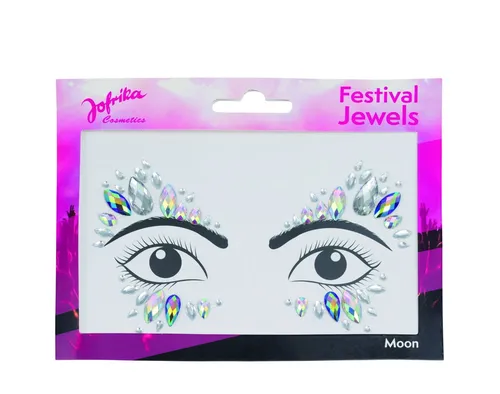 Gesichts-Aufkleber Festival Moonlight Glitzer Applikation Gesicht selbstklebend