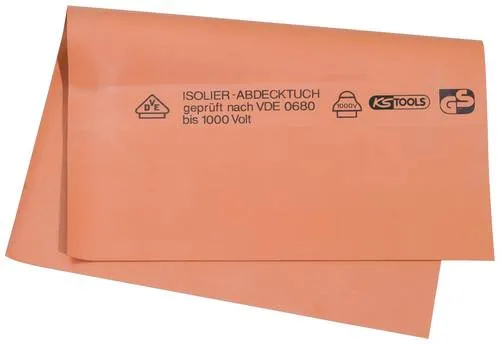 KS Tools Isoliertes Gummi-Abdecktuch 250 mm - Antirutschmatte, geprüft nach VDE 0680/1, reiß- und stichfest, ideal für sichere Außenanwendungen