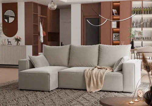 4ALLHOME Ecksofa TOBI mit Schlaffunktion in beige von 4ALL HOME