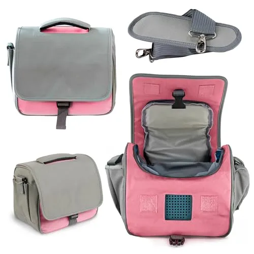 Toniebox Tasche für die Aufbewahrung von Figuren und Tonie-Box - Gepolsterte Tigerbox Transporttasche (Rosa)