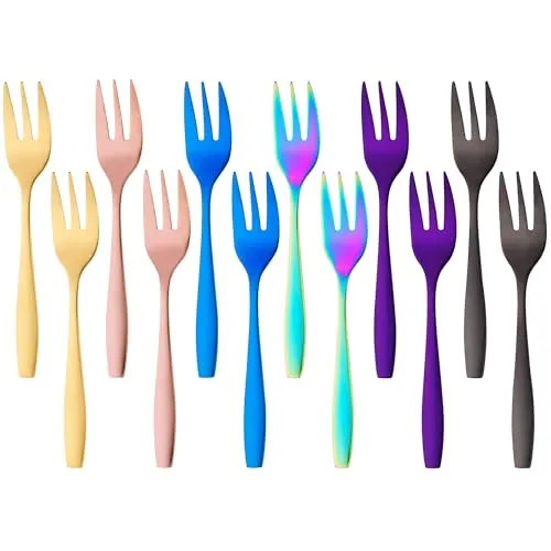 Kuchengabeln 12 Stück - Kleine Gabeln für Dessert & Kuchen - Hochwertige Edelstahl Kuchengabeln - Ideal für Dinnerpartys & Familienfeiern - Robustes Besteck Set von Marke 1