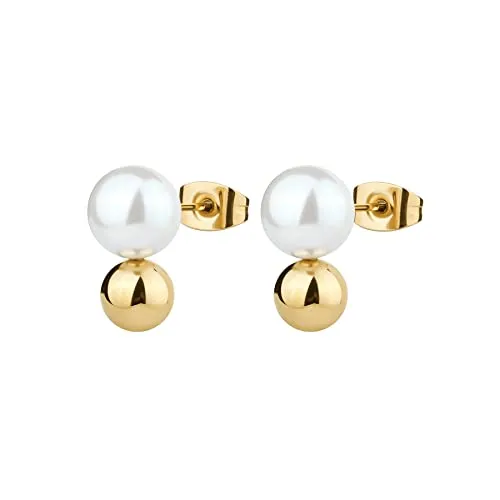 Brosway Ohrringe Perfect für Damen aus Edelstahl und Perle, 72 mm - Elegante Ohrringe aus robustem Edelstahl mit edlen Perlen in Gold, ideal für besondere Anlässe und vielseitig kombinierbar.