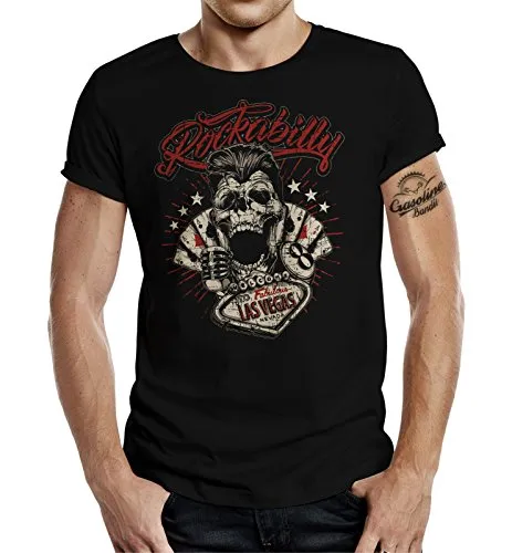 GASOLINE BANDIT T-Shirt original Biker Rockabilly Design: Las Vegas S